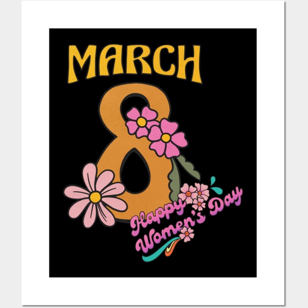 8th march happy women day Wall Art by Kittoable